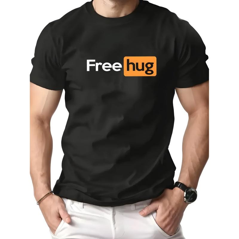 Mens Black Round Neck Short Sleeve T-Shirt Casual Comfortable Lightweight Summer Top Hoodie, Sweatshirt | PodTeesHub.com