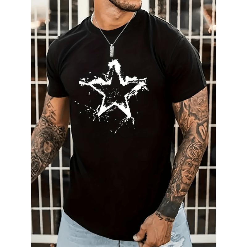 Mens Crew Neck Short Sleeve T Shirt Comfy Breathable Trendy Summer Essential Black Hoodie, Sweatshirt | PodTeesHub.com