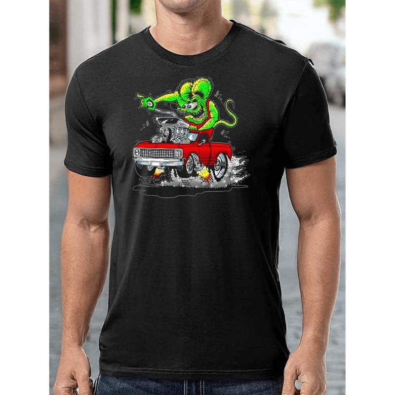 Mens Rat Movie Fink Graphic T-Shirt Black Cotton Relaxed Fit Casual Streetwear Hoodie, Sweatshirt | PodTeesHub.com