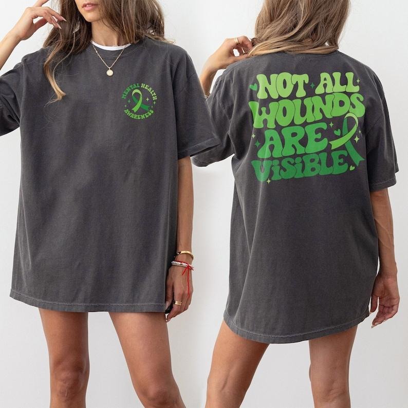 Mental Health Awareness Shirt, Not All Wounds Are Visible, Mental Health Shirt, Anxiety Shirt, Special Education Teacher ...
