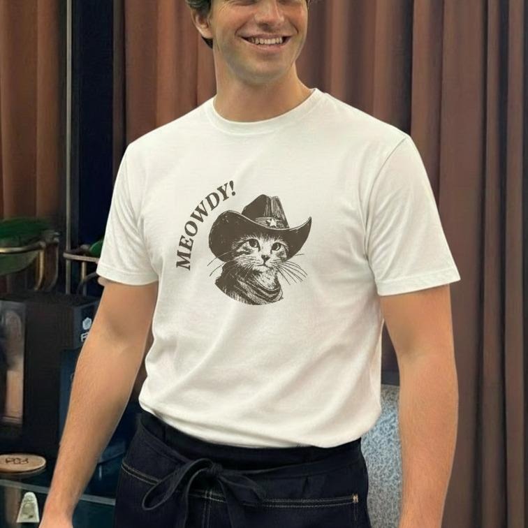 Meowdy Cowboy Cat Shirt, Vintage Cowboy Cat T-Shirt, Retro 90s Cat Tee, Funny Western Cat Shirt, Cute Kitten Country...