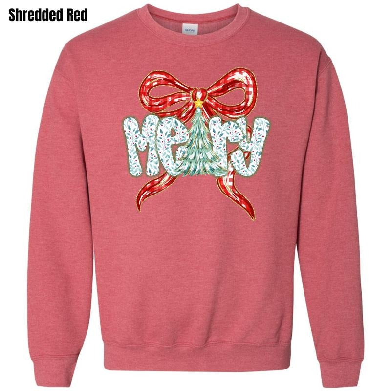 Merry Bow & Tree Sweatshirt 'NLB' T-Shirts, Hoodie | PodTeesHub.com