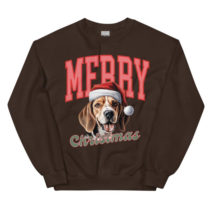 Merry Christmas Beagle Dog Sweatshirt T-Shirts, Hoodie | PodTeesHub.com