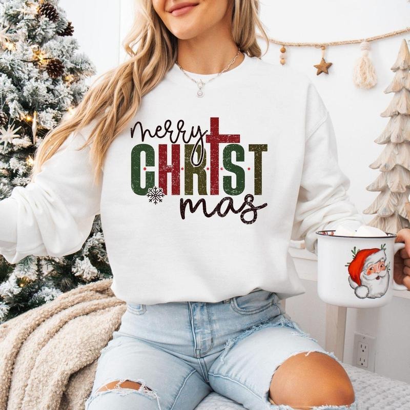 Merry Christmas Sweatshirt, Christmas Jesus Hoodie, Jesus Christmas Sweatshirt, Religion Sweatshirt, Gift For Christian...