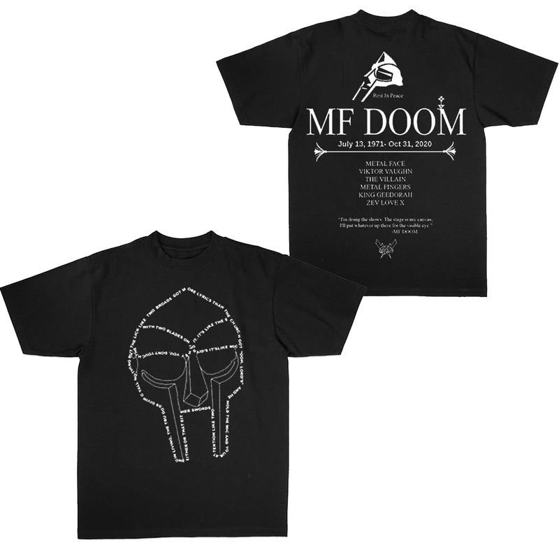 Metal Face Villain Shirt, MF DOOM Mask Graphic, Honoring Hip-Hop Legacy, Rap Legend Tribute, Unisex Hoodie, Sweatshirt