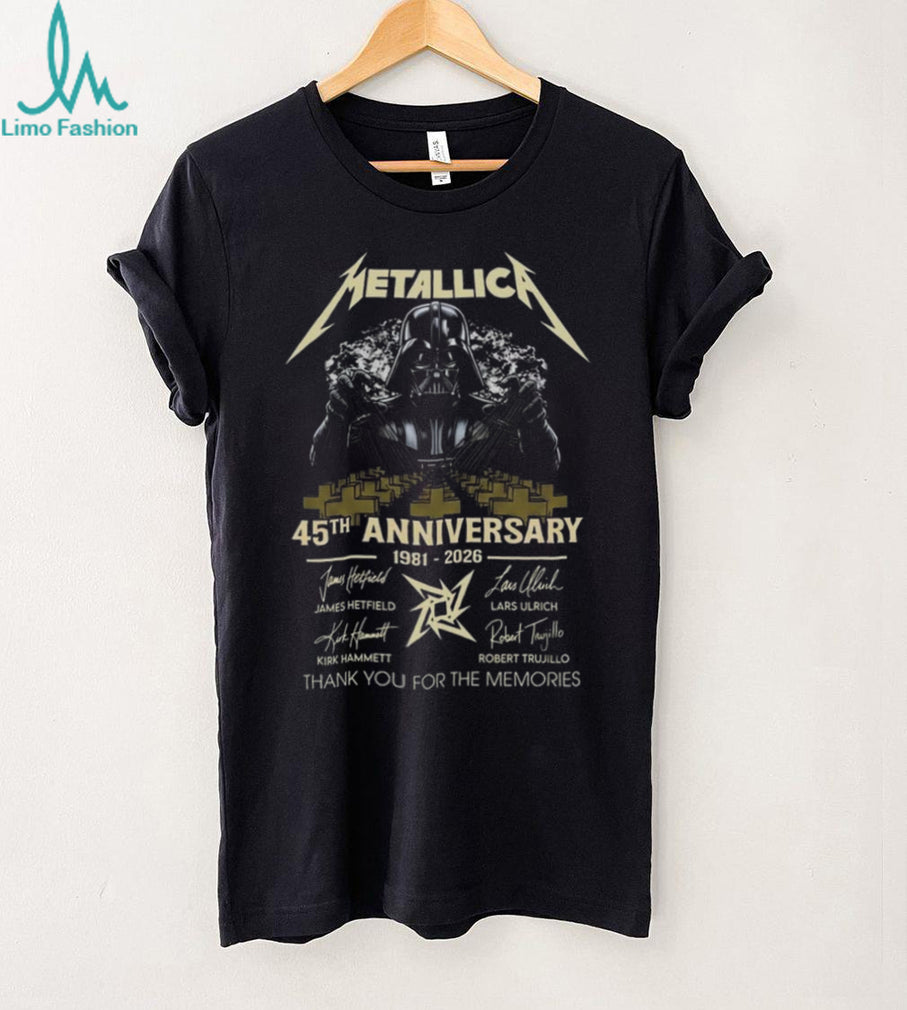 Metallica 45th Anniversary Darth Vader 1981 2026 Signatures Shirt