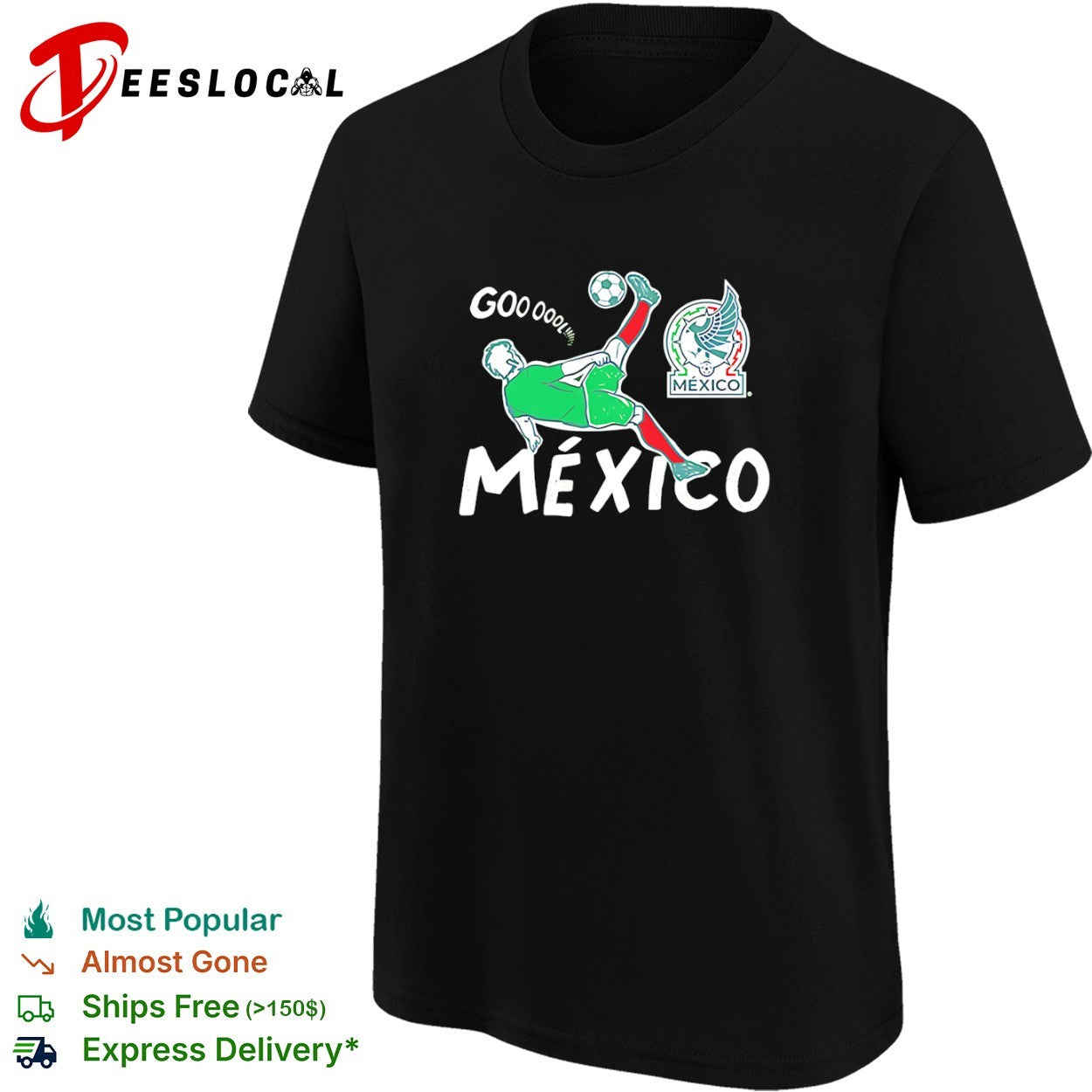 Mexico Soccer Gooool Gooooal Bicycle Kick Sport Fan Mexican National Team shirt