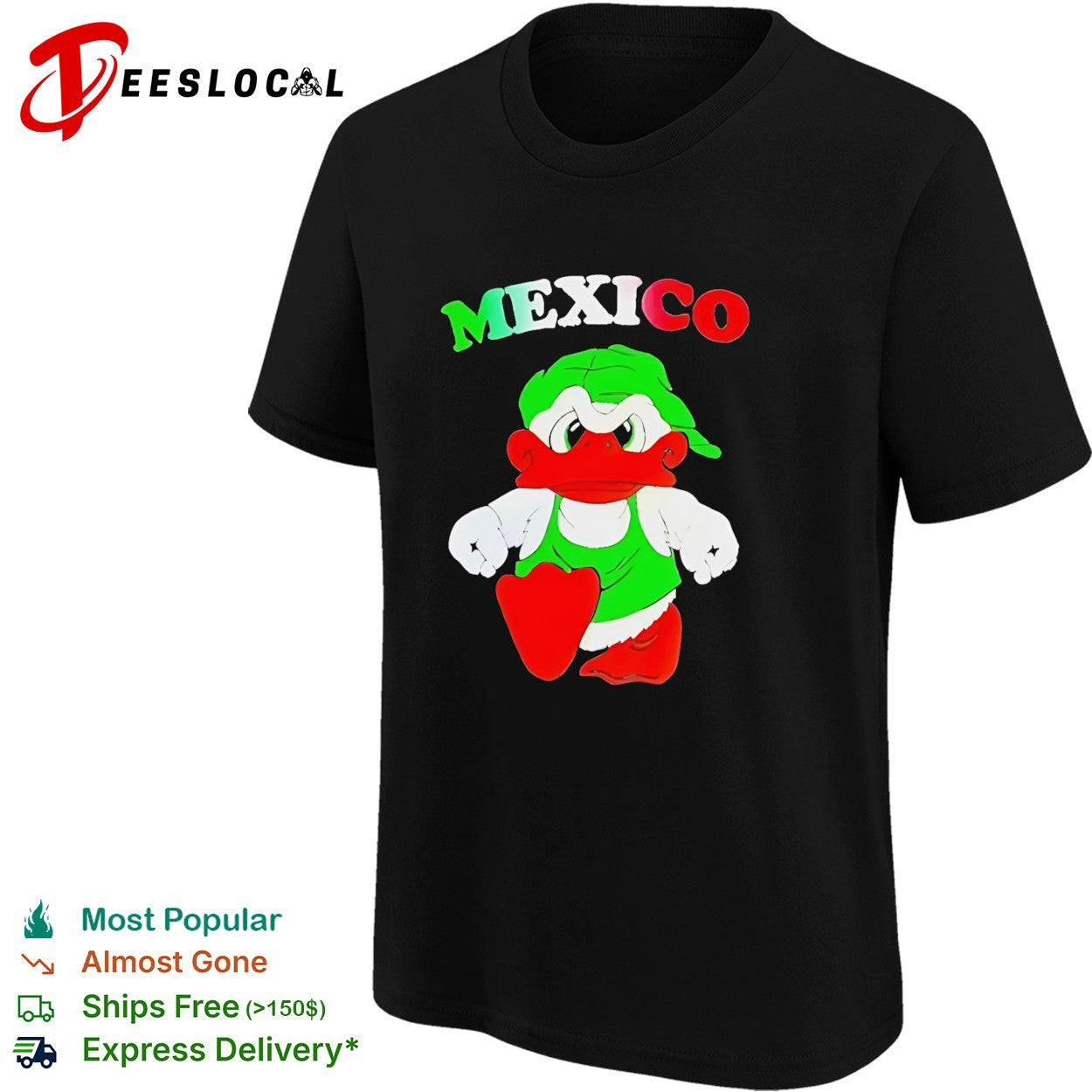Mexico cartoon duck mascot shirt
