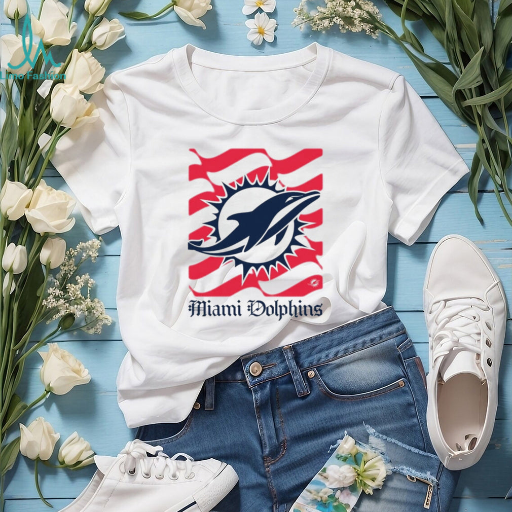 Miami Dolphins American 250th Flag Heritage Wordmark shirt