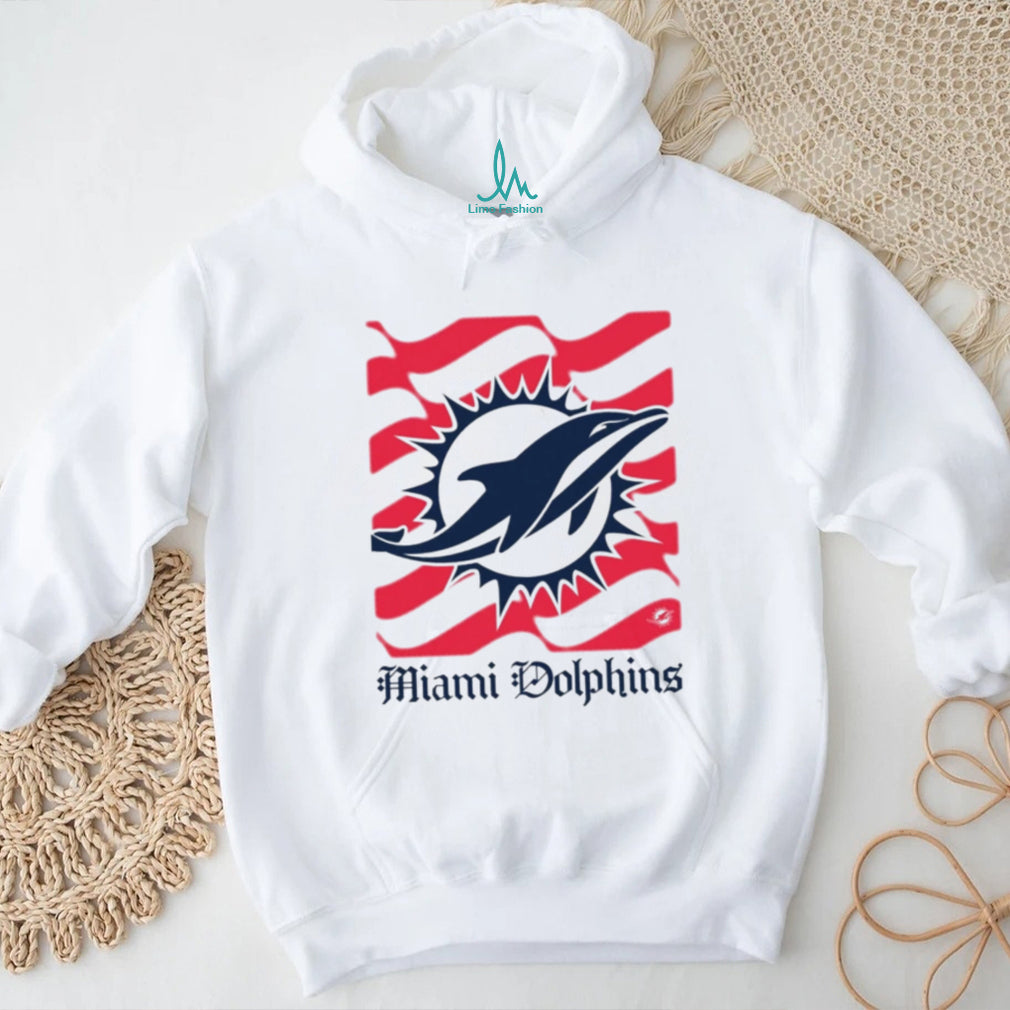 Miami Dolphins American 250th Flag Heritage Wordmark shirt