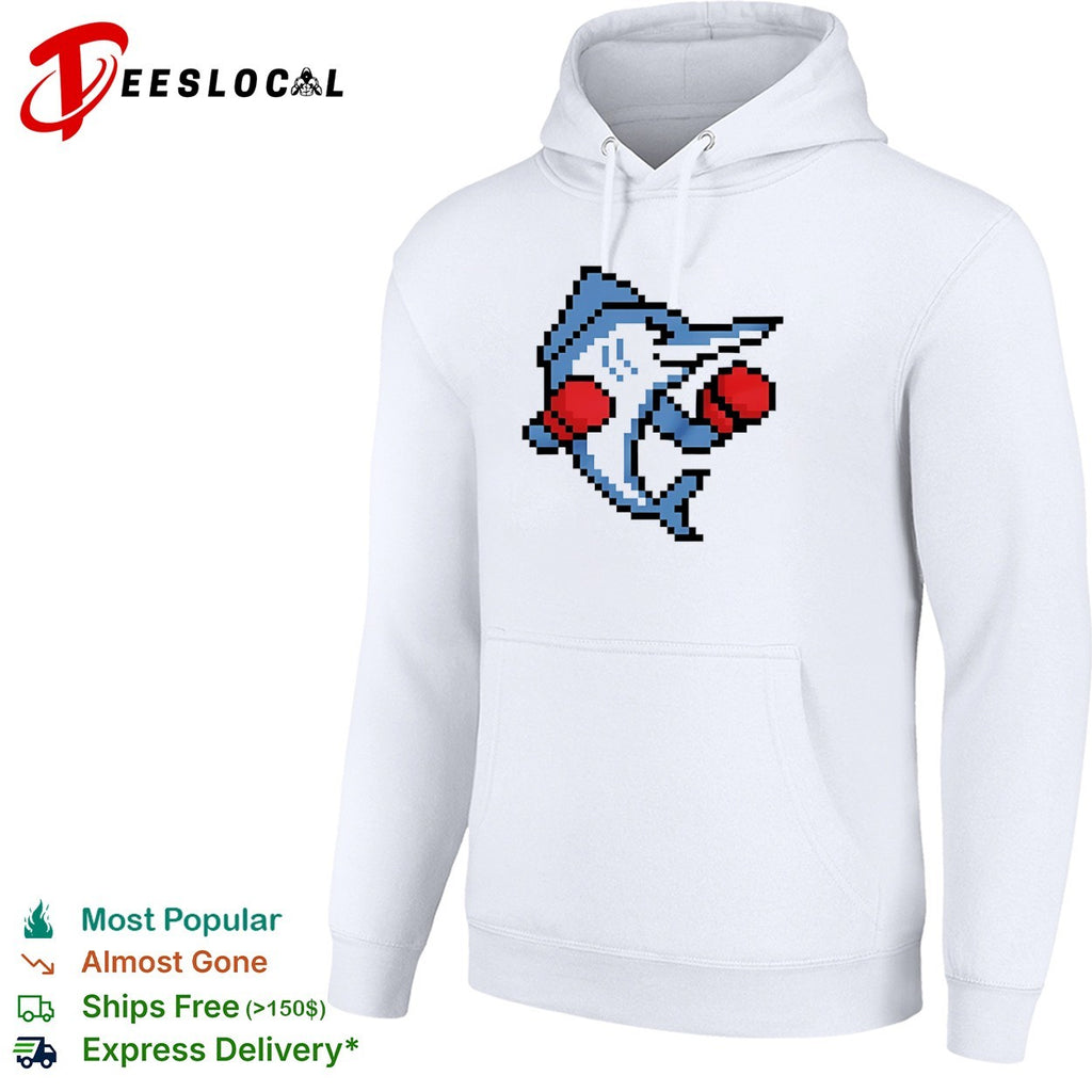 Miami Marlins 8 Bit Pixel Art Boxing Fish Retro shirt