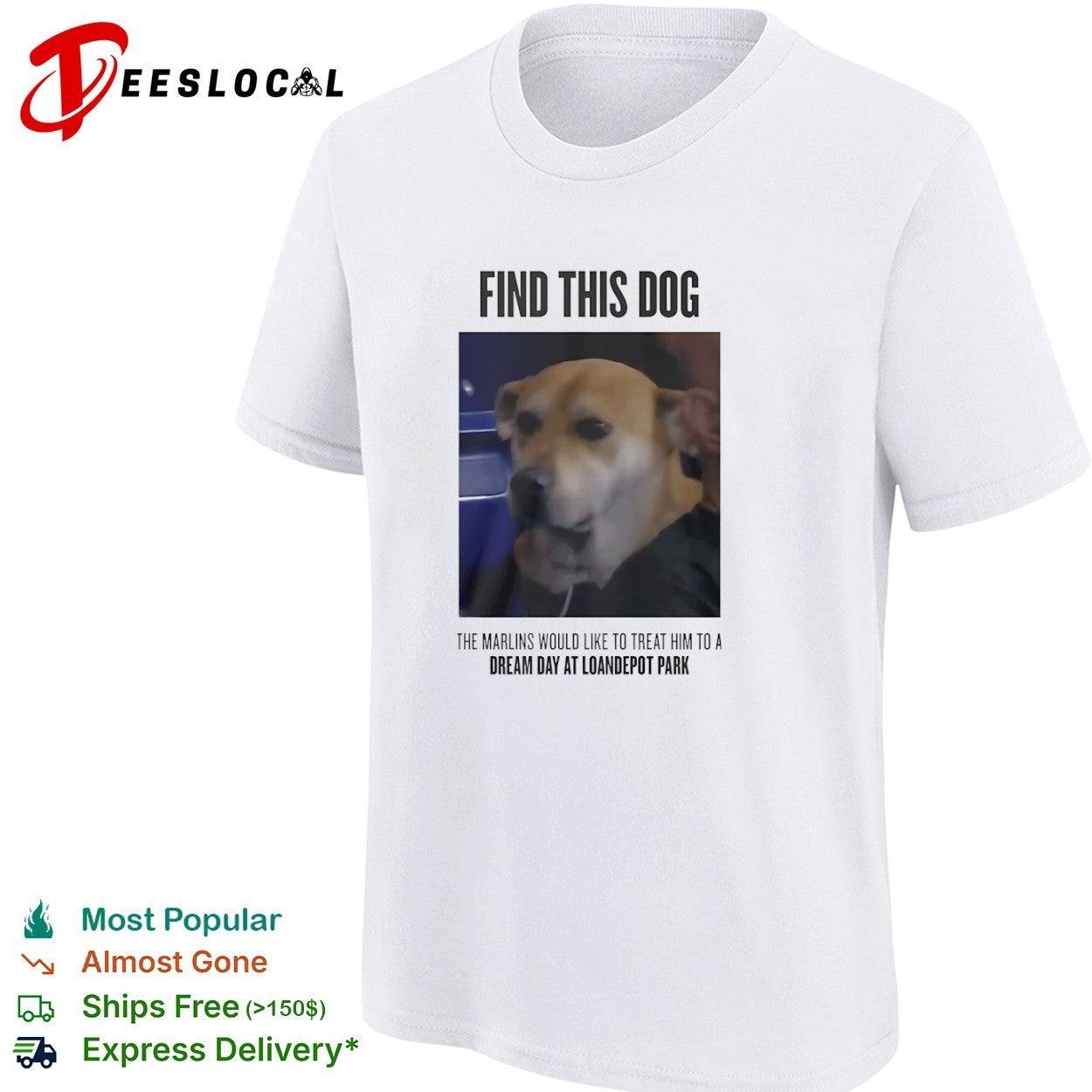 Miami Marlins find this dog the would like to treat him to a dream day at LoanDepot Park photo shirt