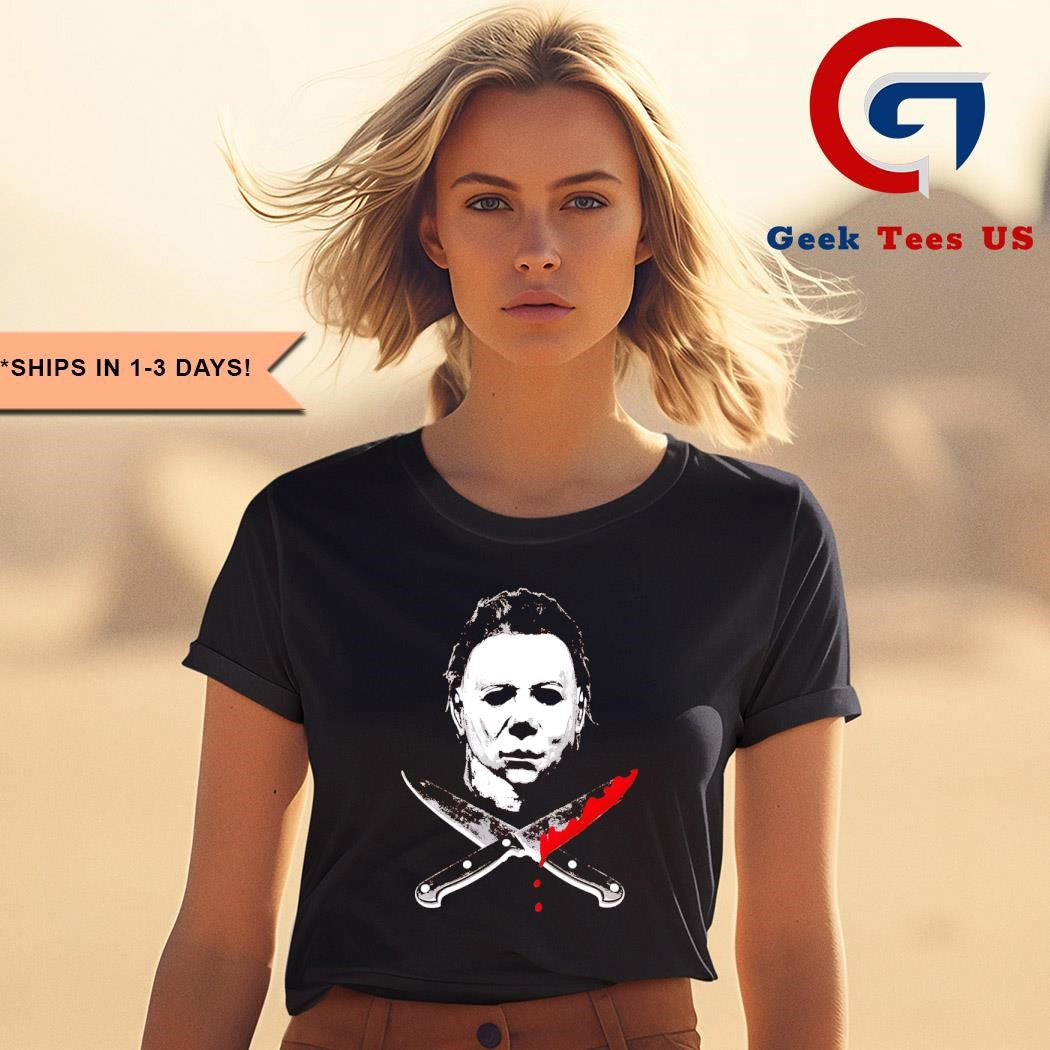 Michael Myers Halloween II crossed knives shirt