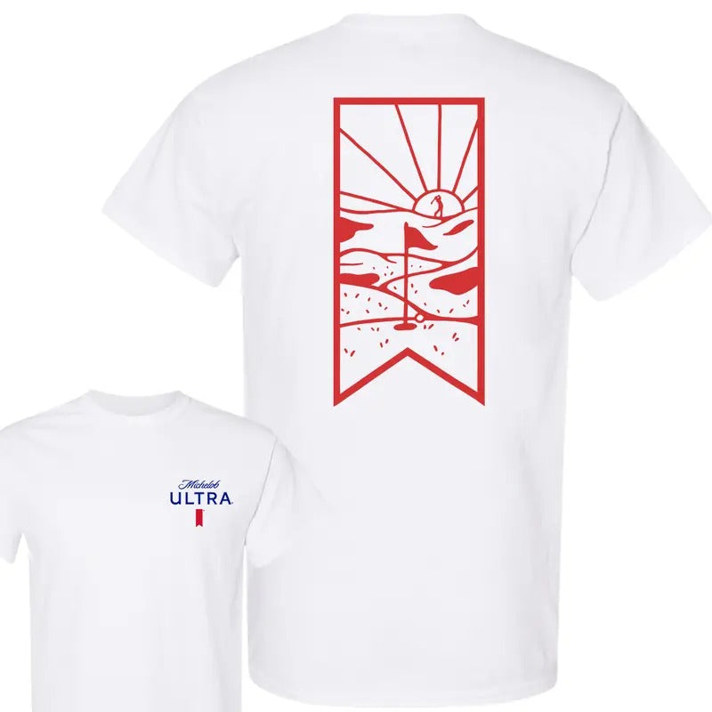 Michelob ULTRA Vintage logo Golf Course T-Shirt, Full Color, 2 Side T-Shirt, Unisex T-Shirt, For Men, For Women Hoodie,...
