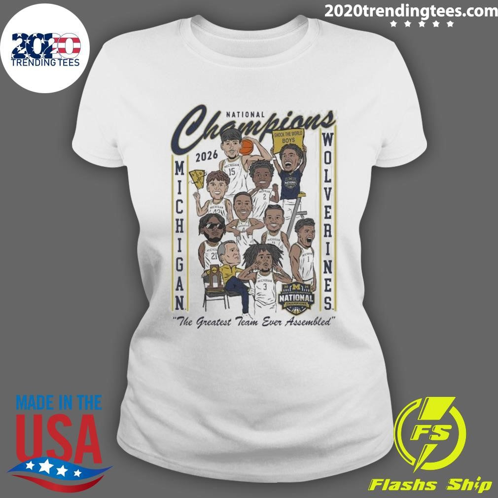 Michigan 2026 Men’s Basketball National Champions Cartoon Team Shirt