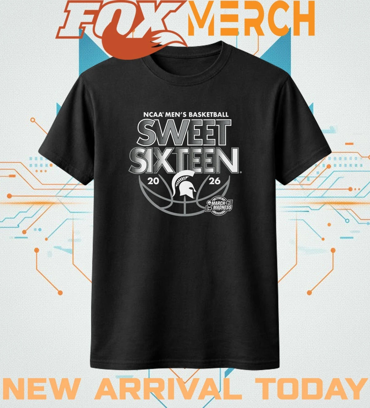 Michigan State Spartans 2026 NCAA Men’s Basketball Sweet Sixteen shirt