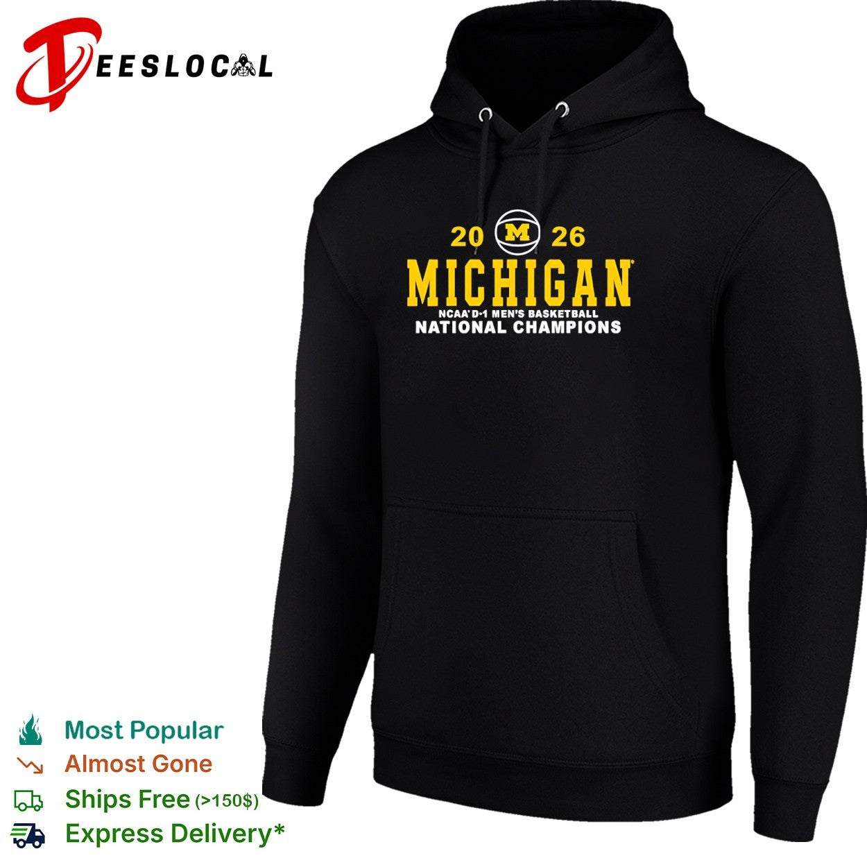 Michigan Wolverines 2026 NCAA DI Men’s Basketball National Champions shirt