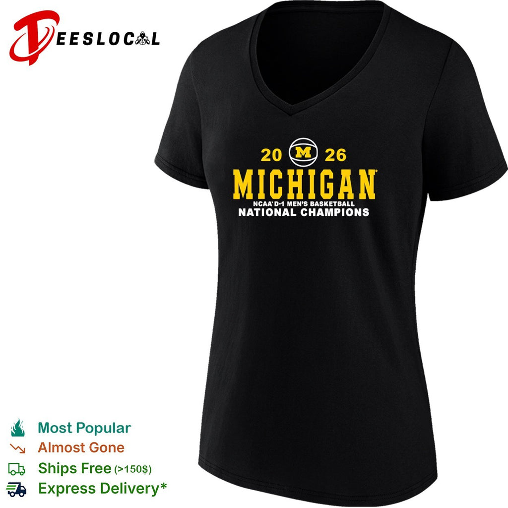 Michigan Wolverines 2026 NCAA DI Men’s Basketball National Champions shirt