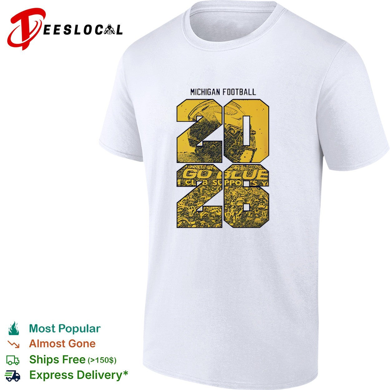Michigan Wolverines Football 2026 Go Blue Club Shirt
