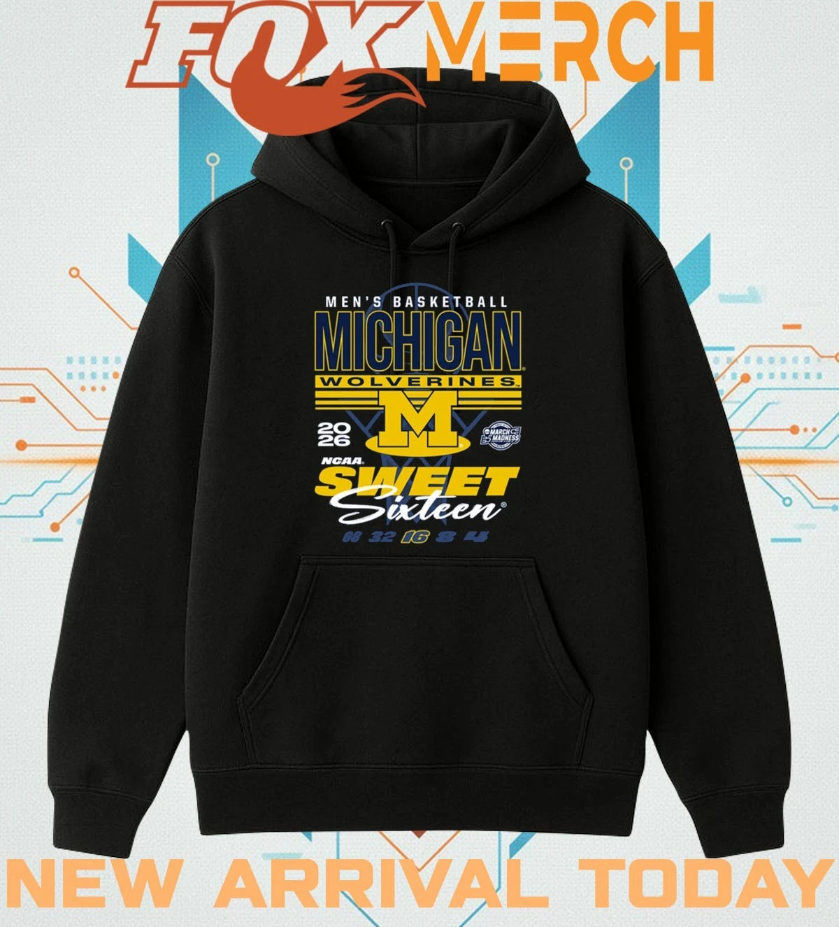 Michigan Wolverines Men’s Basketball 2026 NCAA March Madness Sweet Sixteen Bound shirt