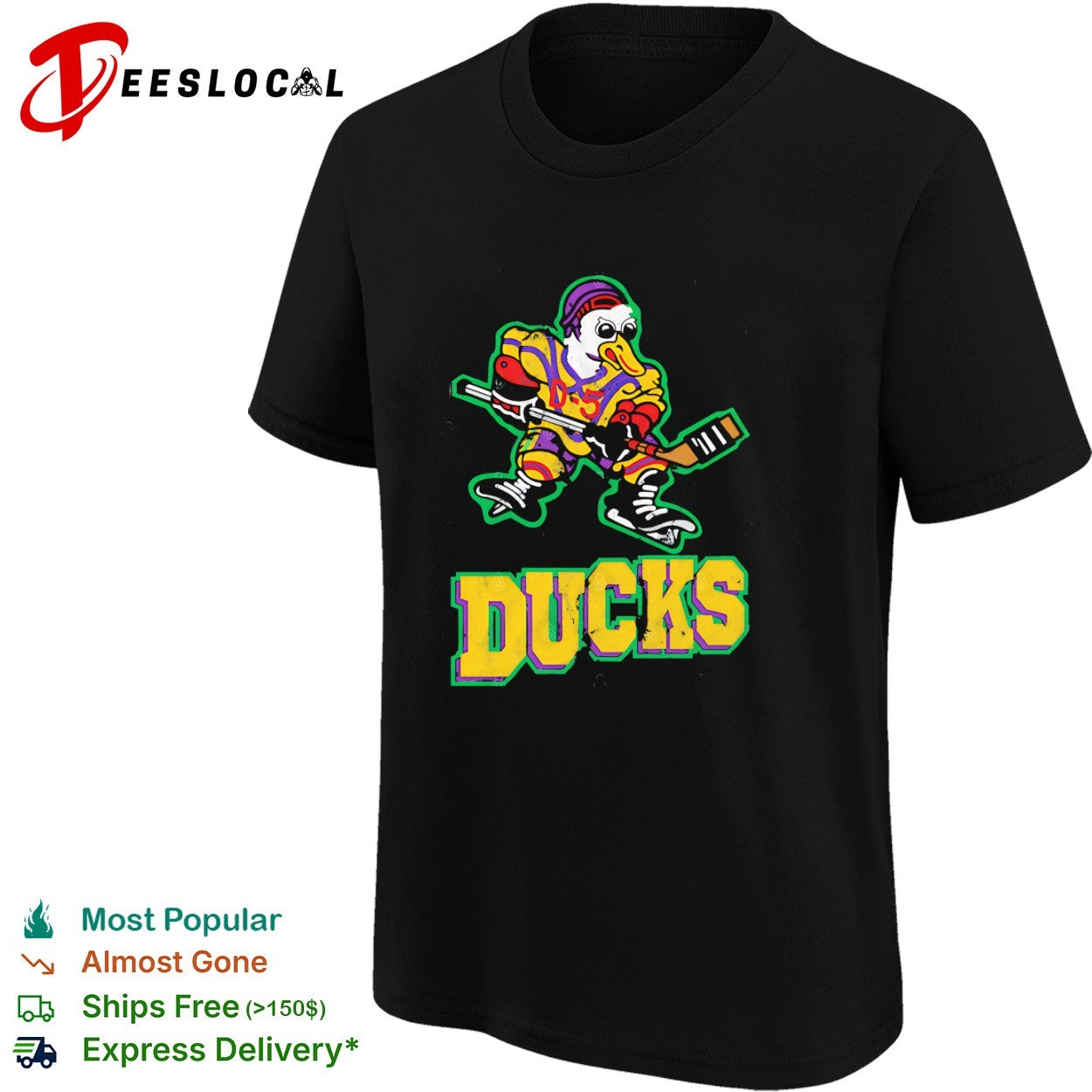Mighty Ducks mascot hockey shirt