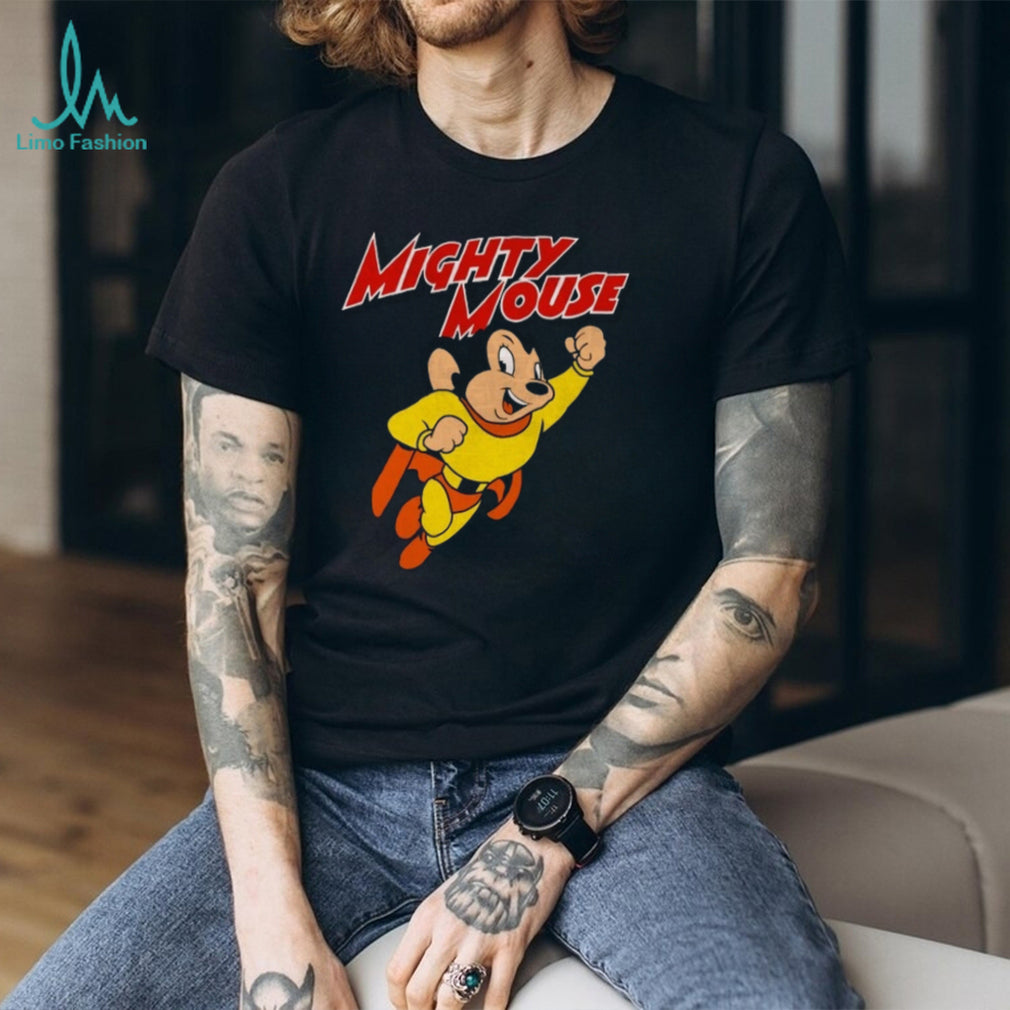 Mighty Mouse Flying Superhero Retro Classic Cartoon T Shirt