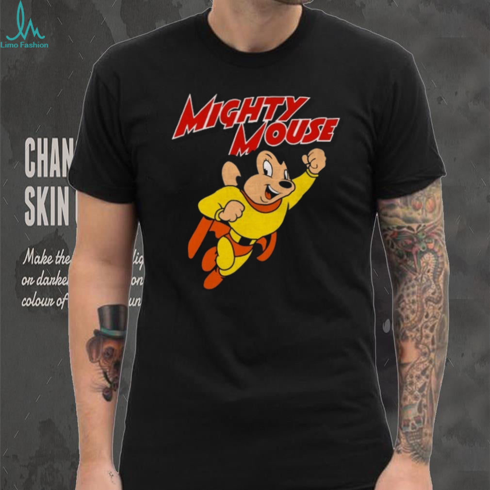 Mighty Mouse Flying Superhero Retro Classic Cartoon T Shirt