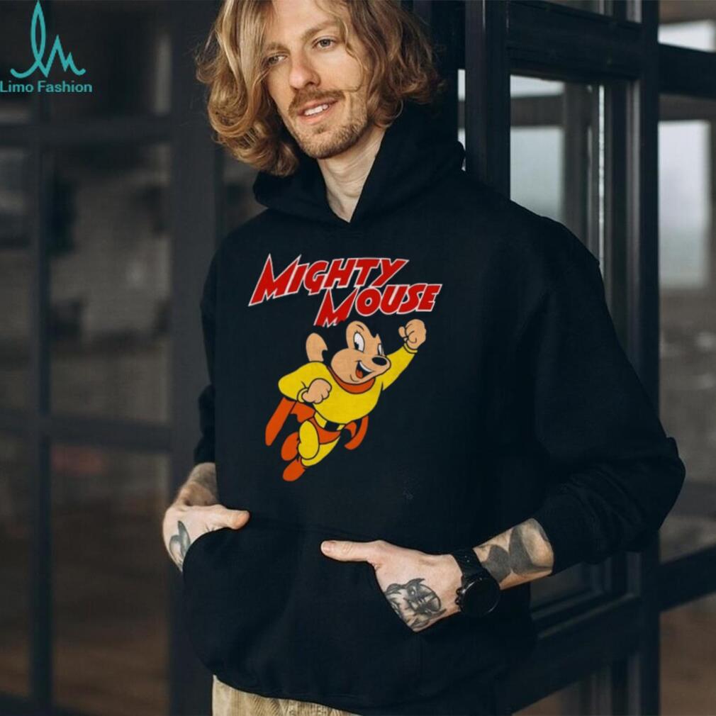 Mighty Mouse Flying Superhero Retro Classic Cartoon T Shirt