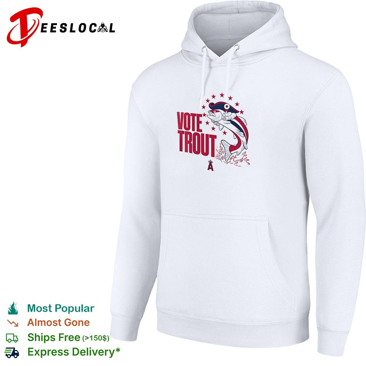 Mike Trout Los Angeles Angels vote trout fish shirt