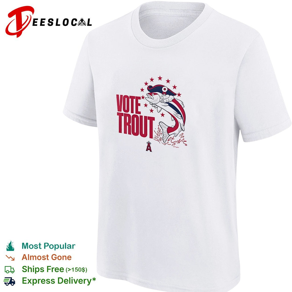 Mike Trout Los Angeles Angels vote trout fish shirt