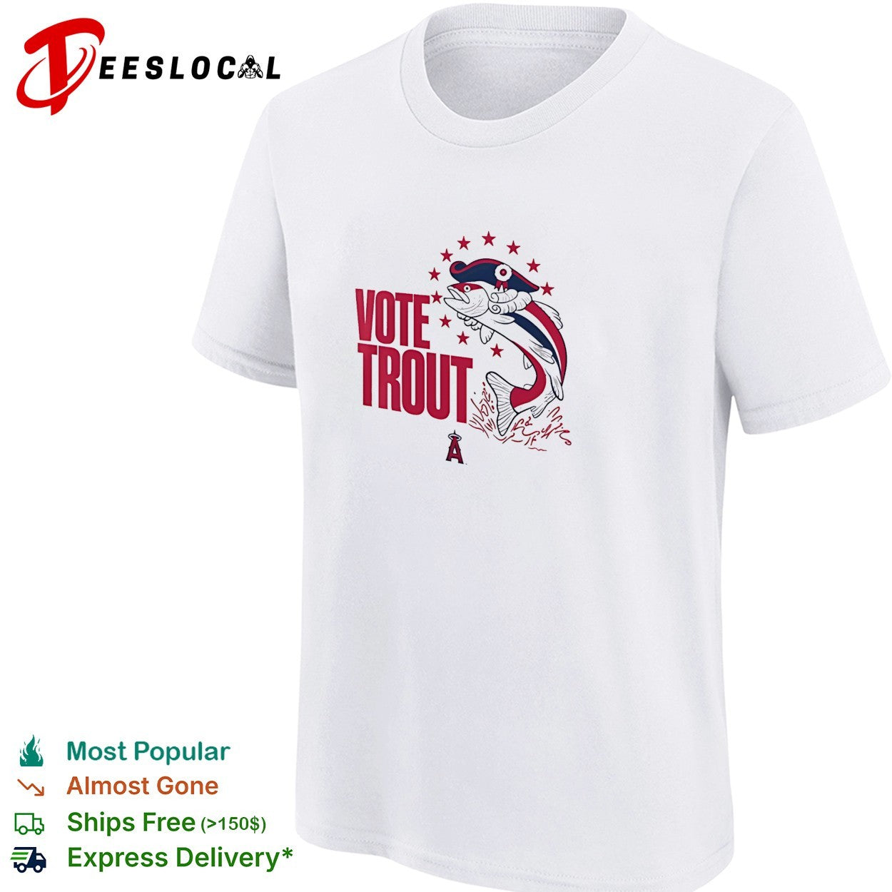 Mike Trout Los Angeles Angels vote trout fish shirt