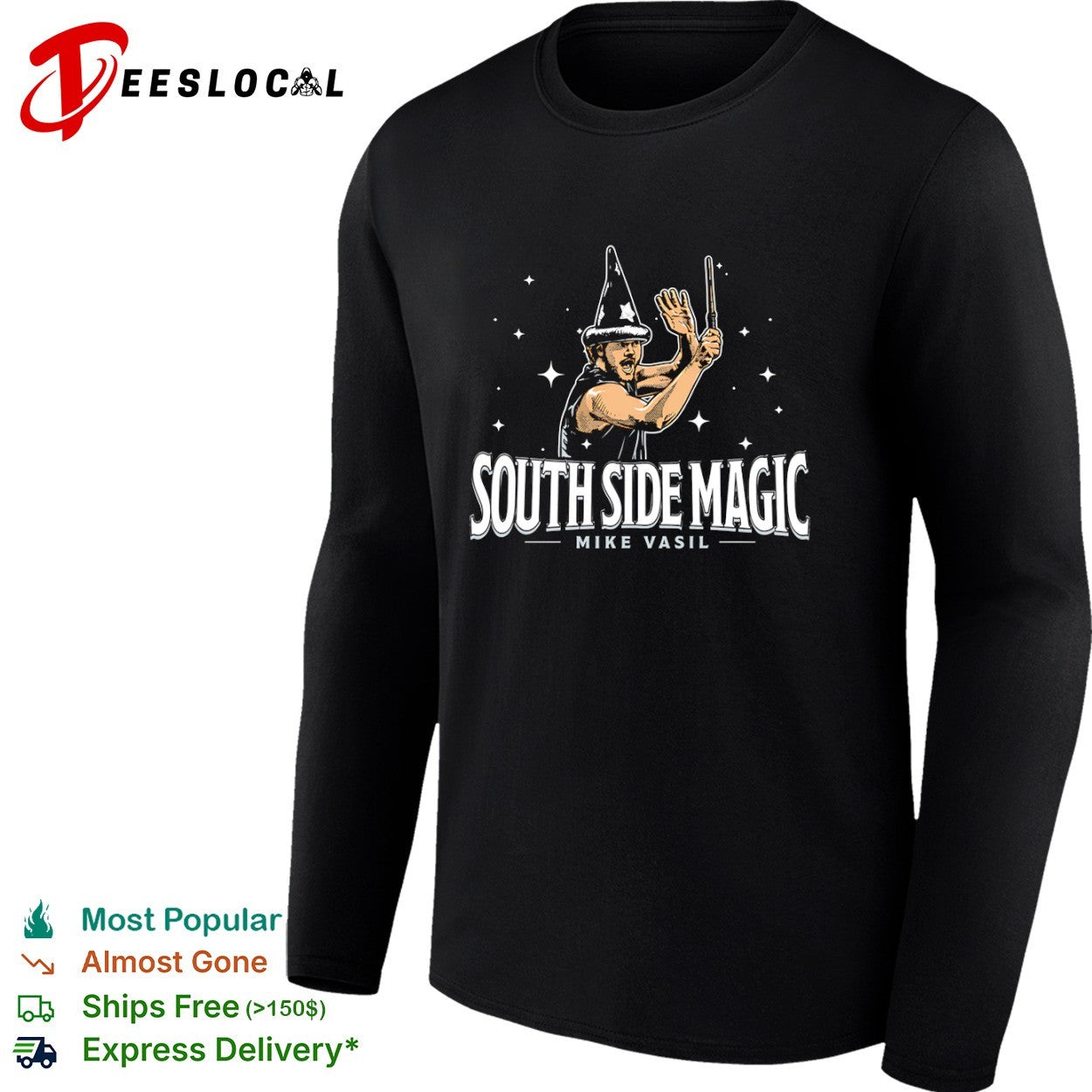Mike Vasil South Side magic wizard wand shirt