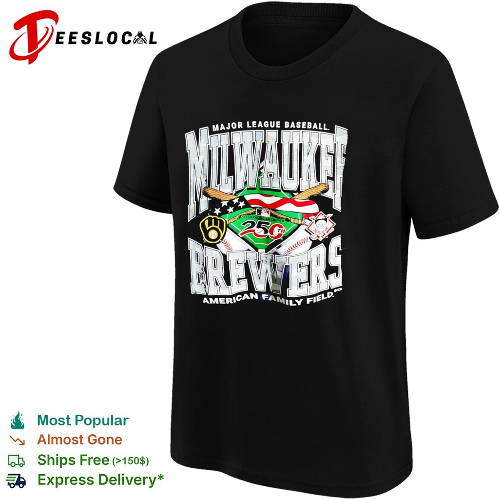 Milwaukee Brewers Major League Baseball Celebrating America 250th American Family shirt