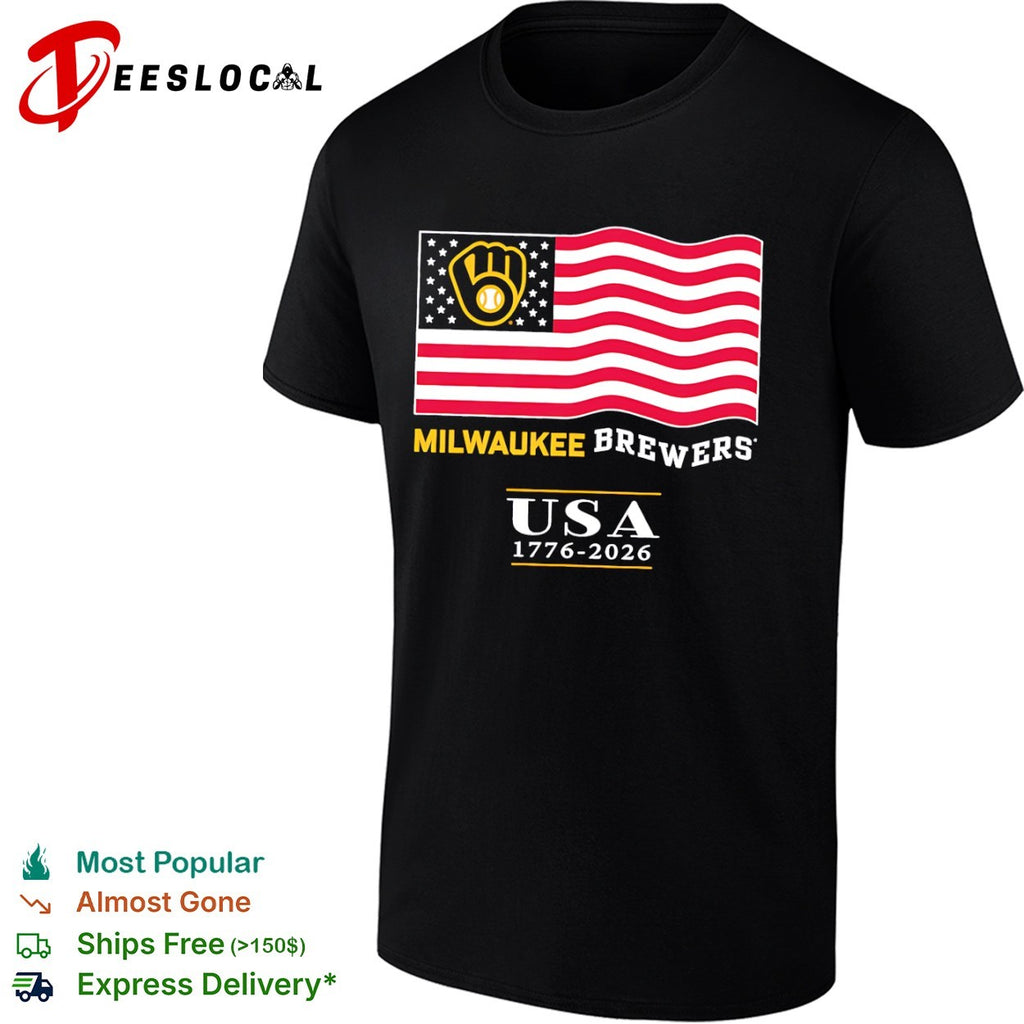 Milwaukee Brewers USA 1776 2026 American Flag Baseball shirt