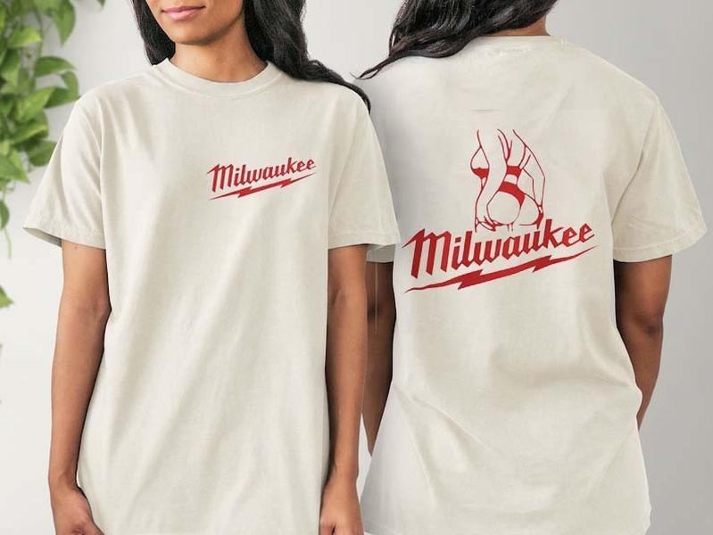 Milwaukee Girl Tshirt, Milwaukee Tools Adult Unisex College Shirt, Hot Girl Mechanic Tee, Gift for Mechanics, Garage Work...