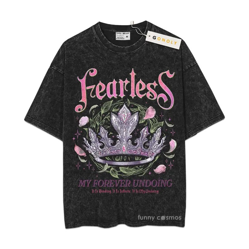 [ Mineral Wash ] Fearless My Forever Undoing Shirt, Bookish, Bookworm, Gift For Fan Lovers, Graphic Washed Shirt Hoodie,...