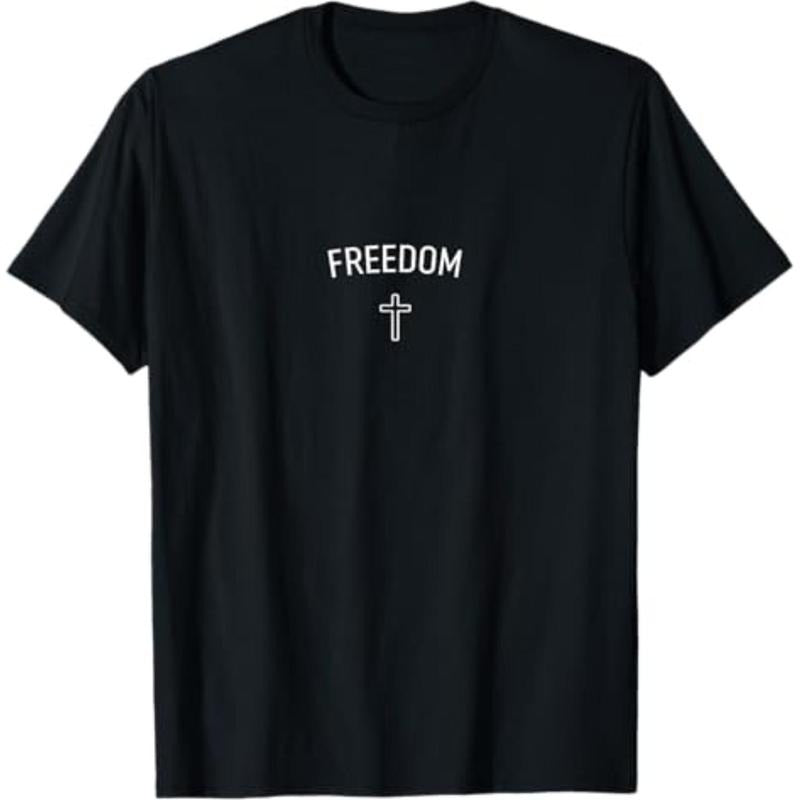 Minimalist Christian Cross T-Shirt Featuring the Theme of Freedom and Simplicity Hoodie, Sweatshirt | PodTeesHub.com