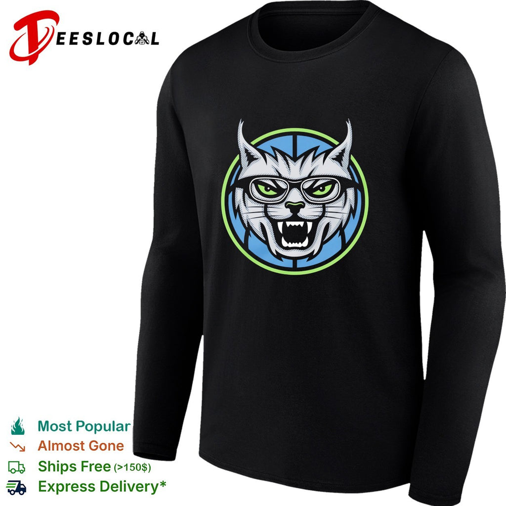 Minnesota Lynx mascot wearing glasses shirt