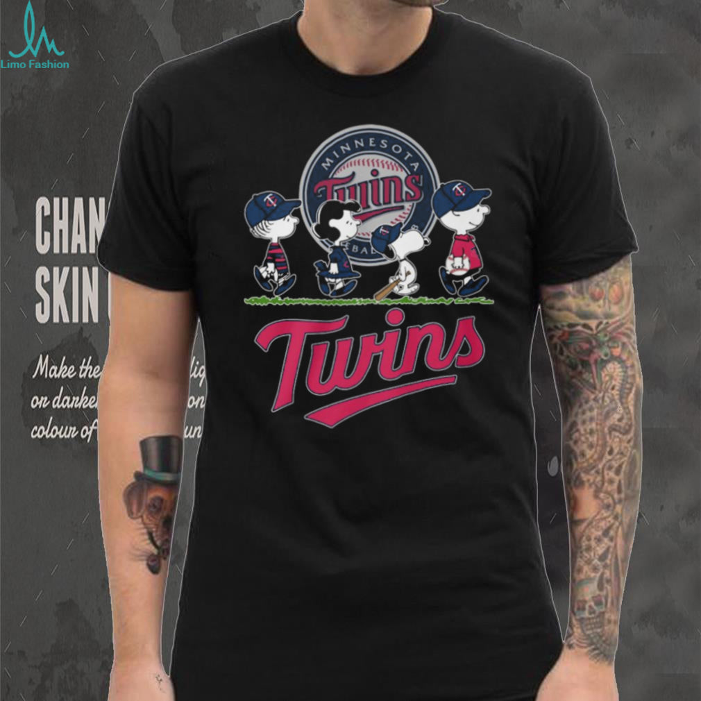 Minnesota Twins Peanuts Characters Baseball Logo Graphic Shirt
