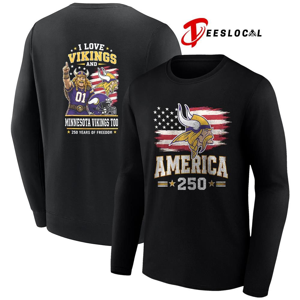 Minnesota Vikings 250 years of freedom mascot shirt