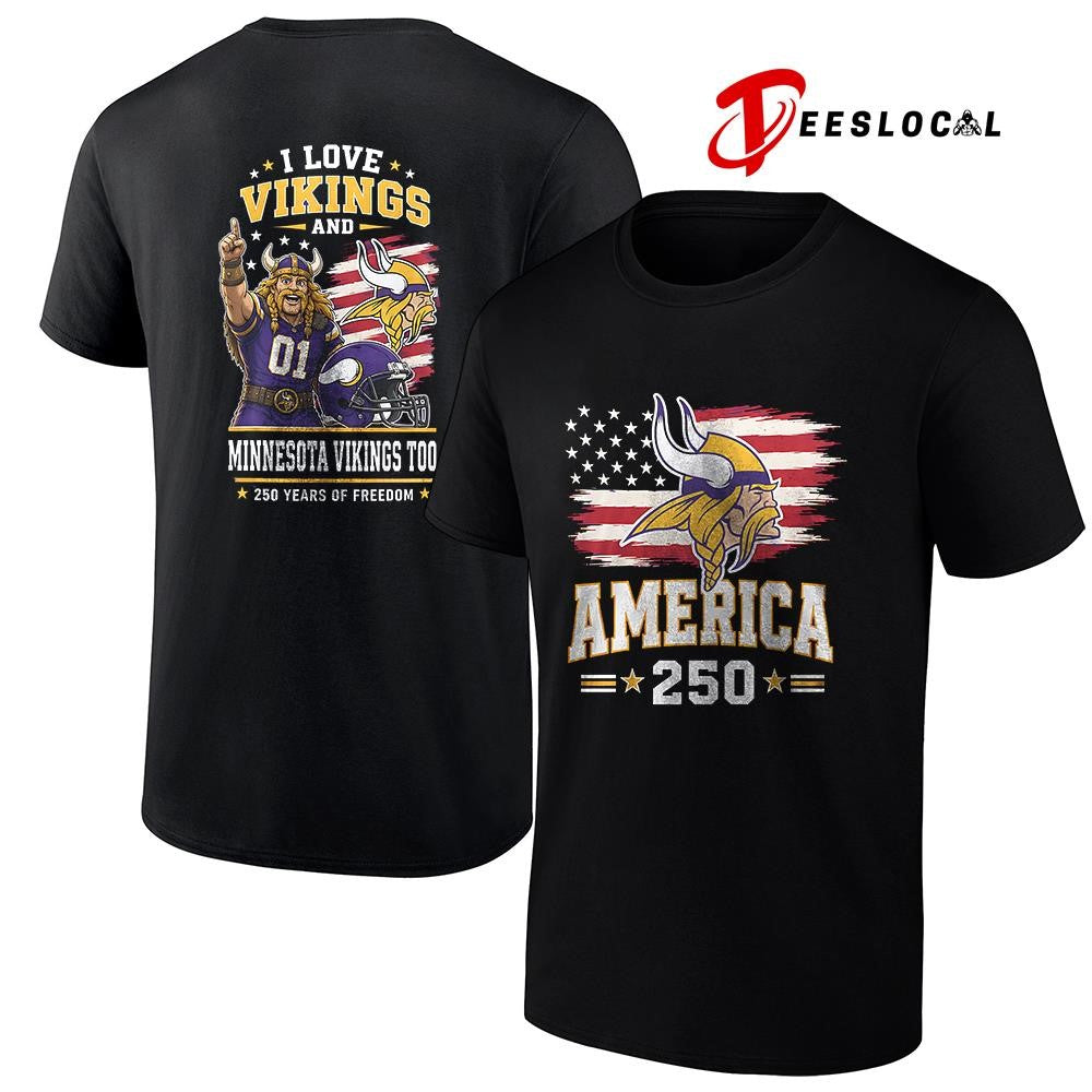 Minnesota Vikings 250 years of freedom mascot shirt