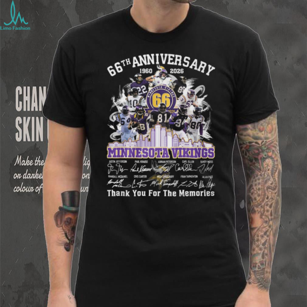 Minnesota Vikings 66th Anniversary Legend Signatures Shirt
