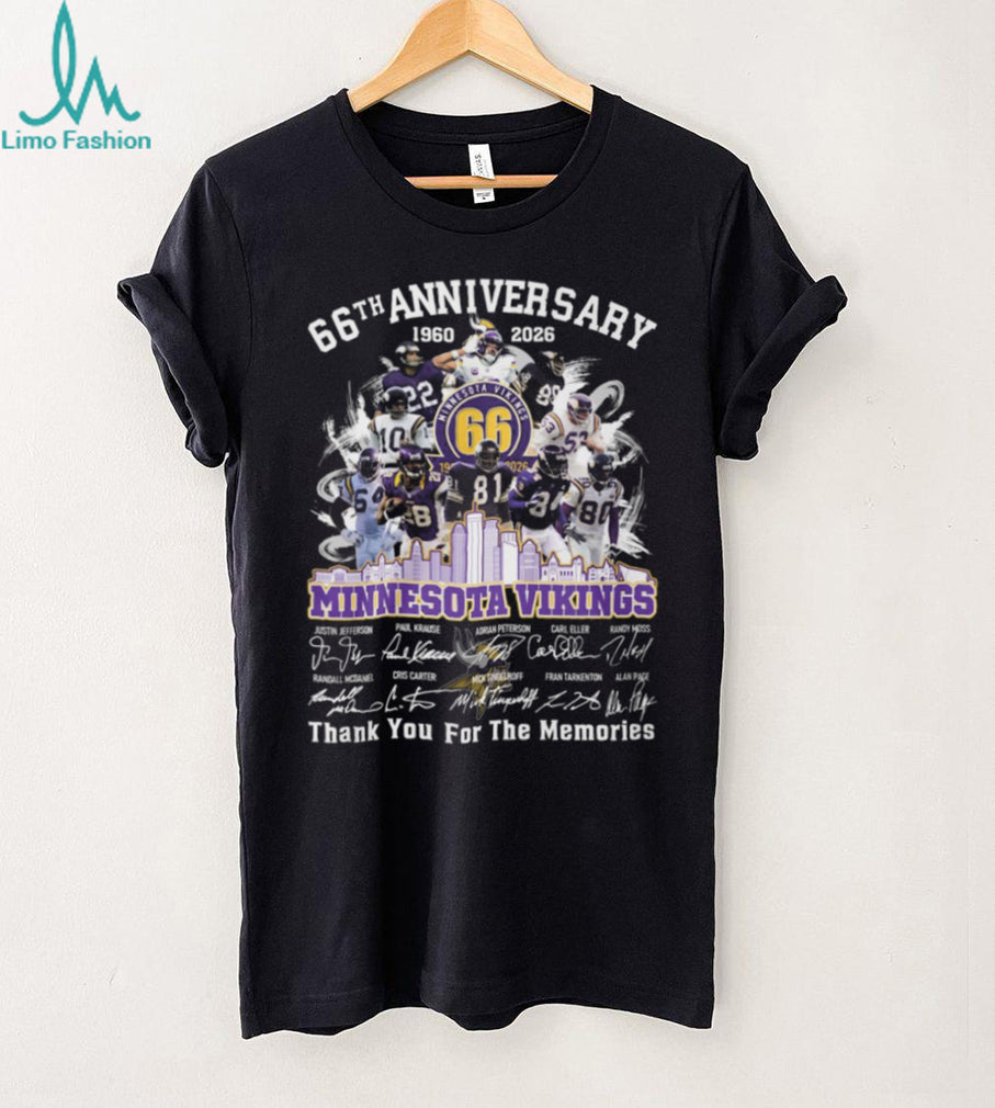 Minnesota Vikings 66th Anniversary Legend Signatures Shirt