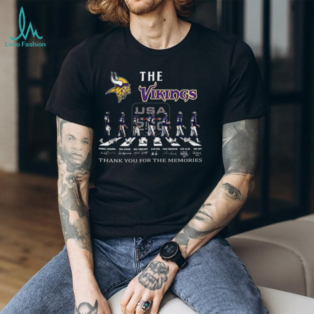 Minnesota Vikings Football Legends Abbey Road Signatures Vintage Sports Gift For Fans Shirt
