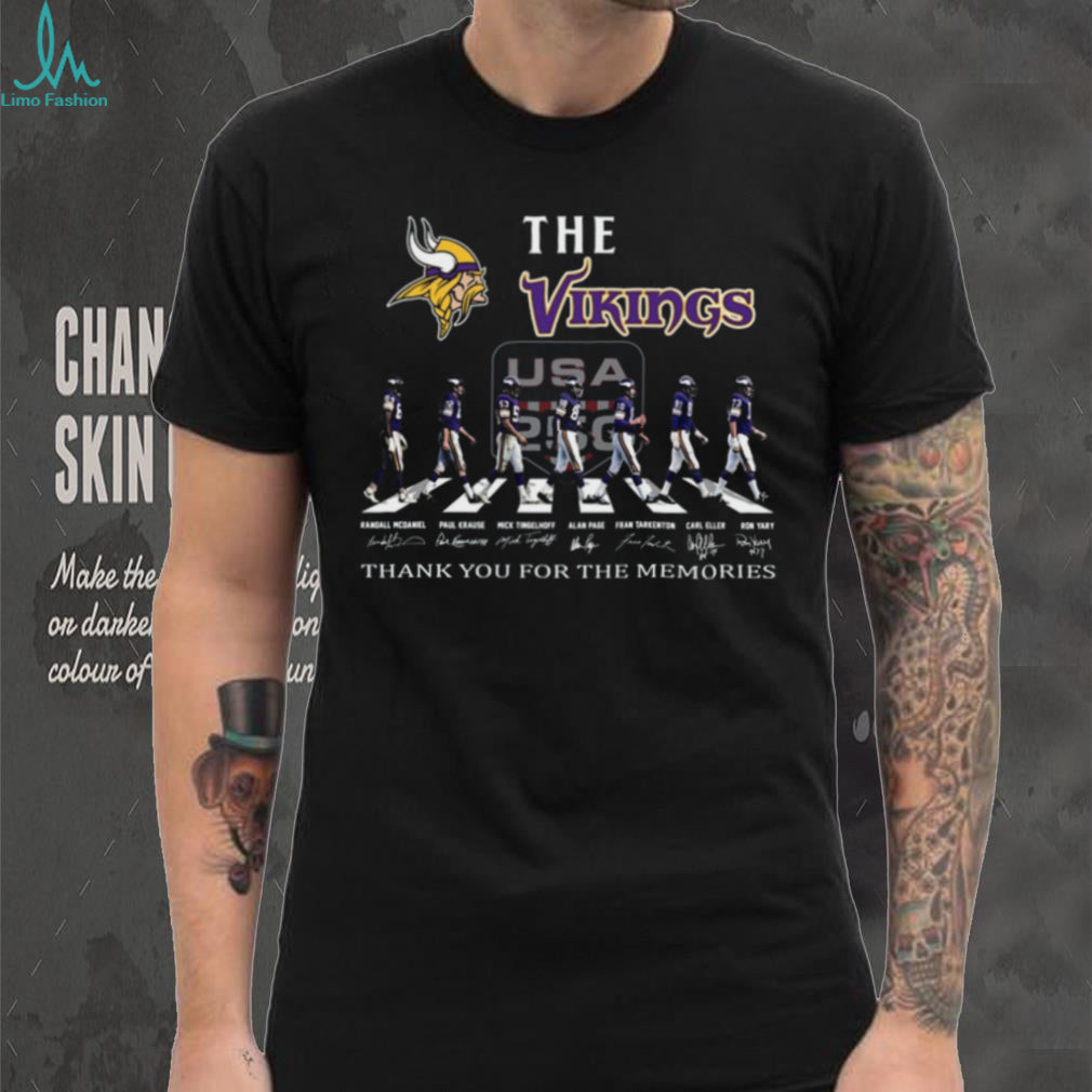 Minnesota Vikings Football Legends Abbey Road Signatures Vintage Sports Gift For Fans Shirt