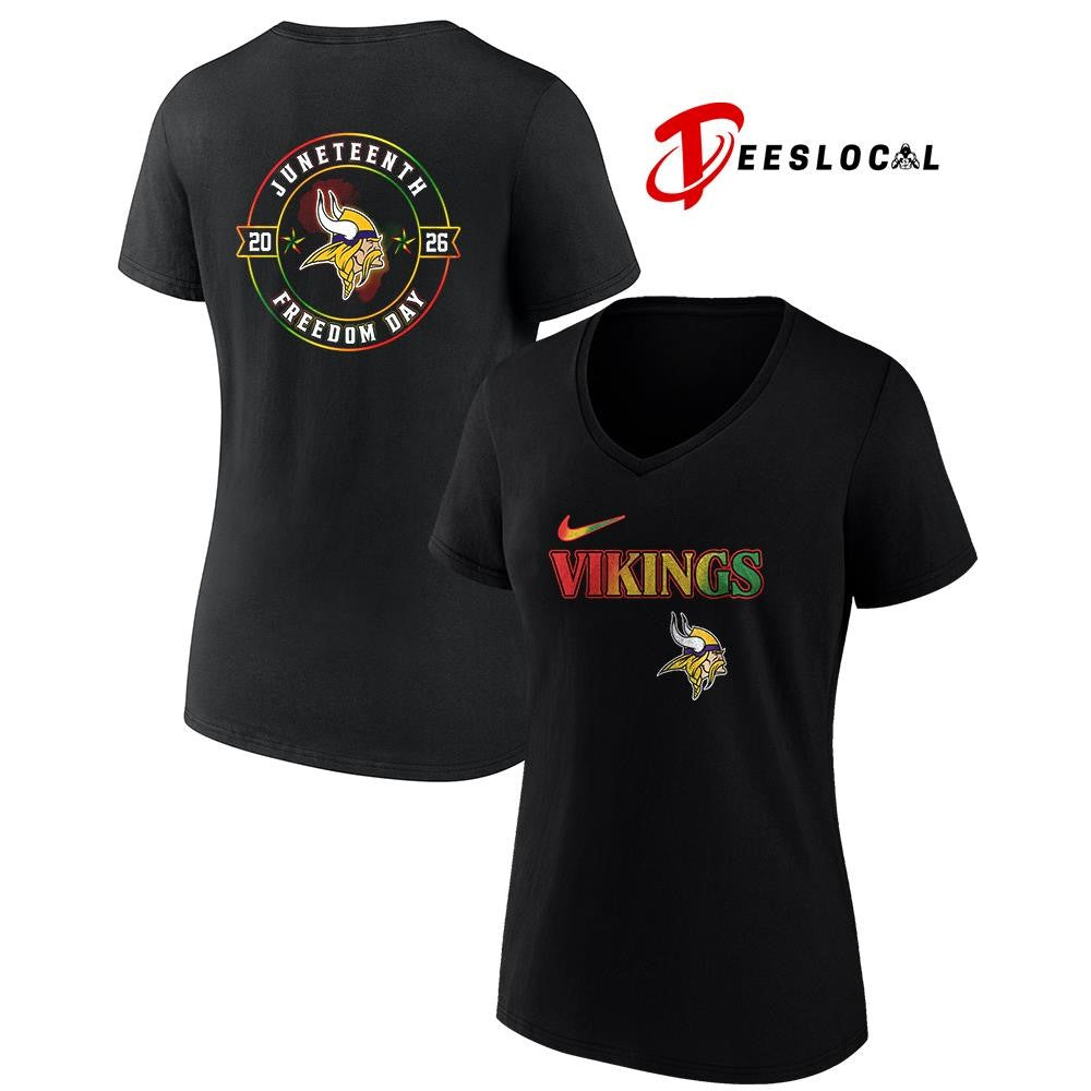 Minnesota Vikings x Juneteenth Strong freedom day logo shirt