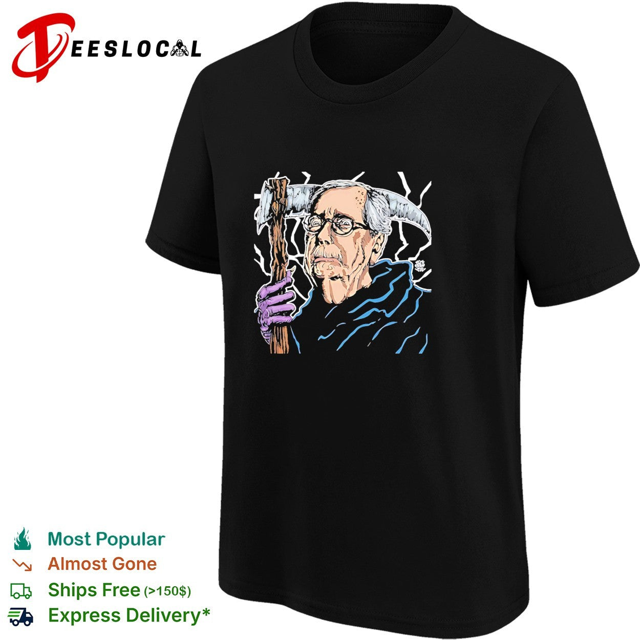 Mitch McConnell Grim Reaper Political Satire Dark Humor cartoon shirt