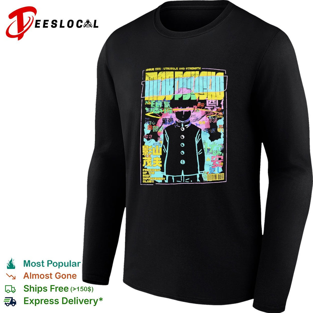 Mob Psycho 100 Shigeo Kageyama Struggle and Strength President of the Body Improvement shirt