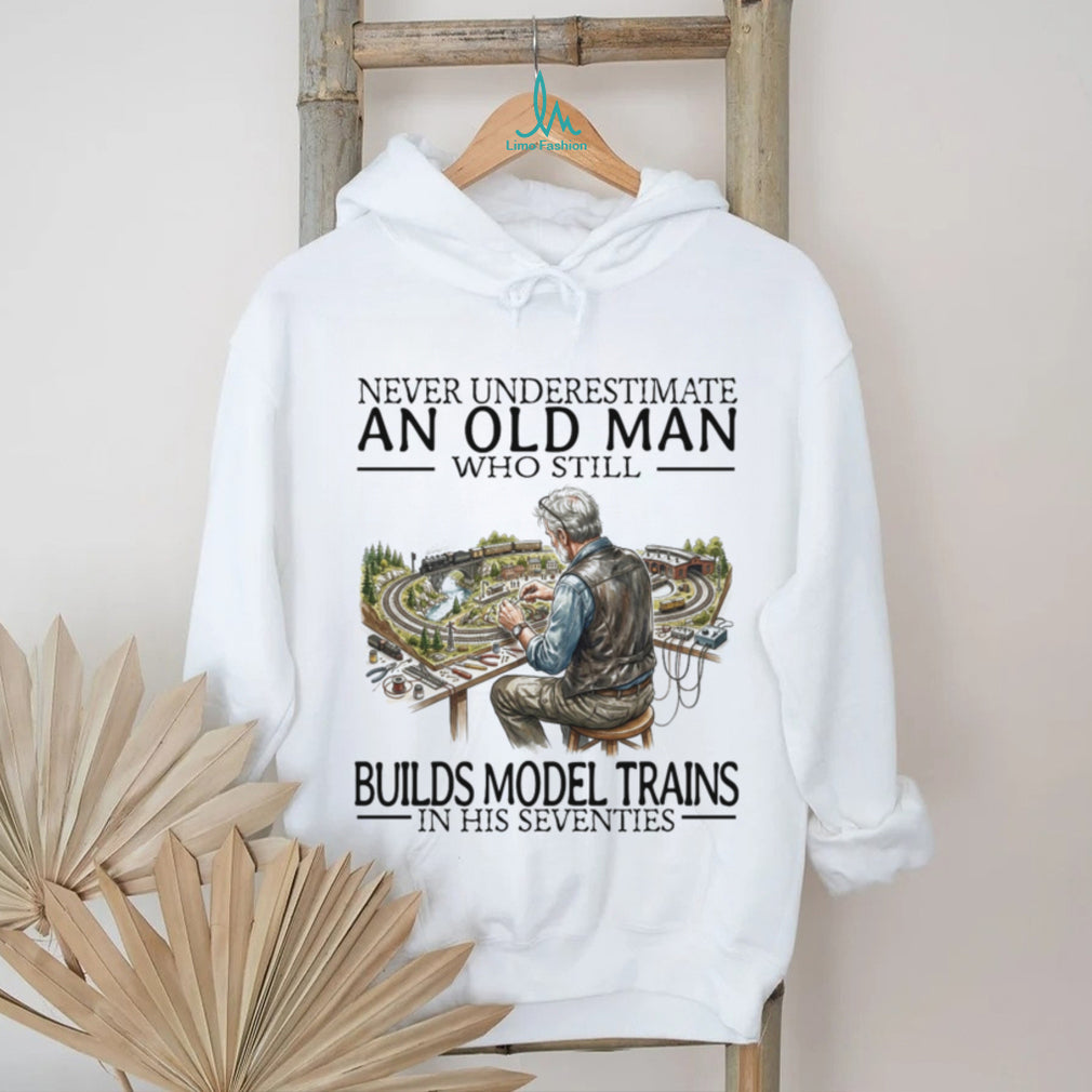 Model Train Enthusiast Old Man Hobbyist Graphic Shirt