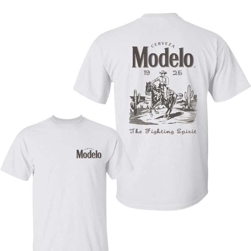 Modelo The Fighting Spirit T-Shirt, Vintage Cowboy Beer Tee, Western Cerveza Modelo Shirt, For Men, For Women Hoodie,...